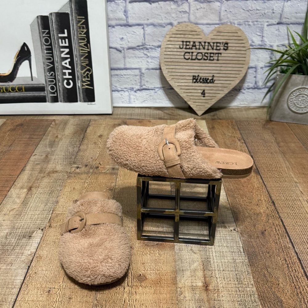 J. Crew Buckle clog slippers
